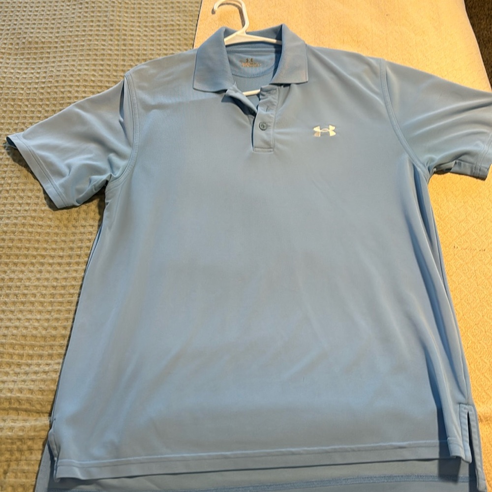 Men’s UA light blue, golf polo